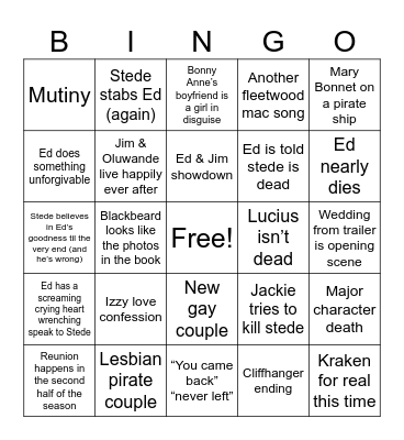 Our flag means death Bingo Card