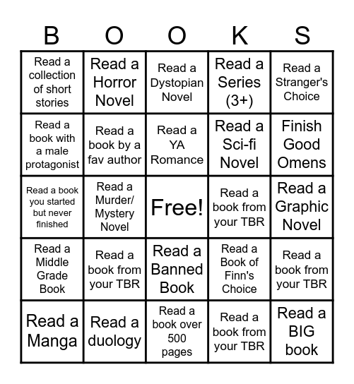 Devin's Book Bingo Card