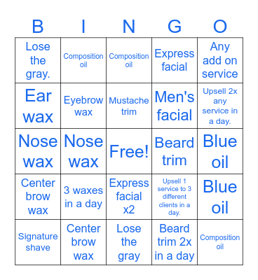 Upsell Bingo Card