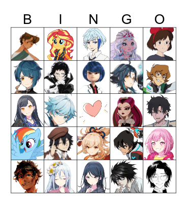 faerydust’s fav character bingo! Bingo Card