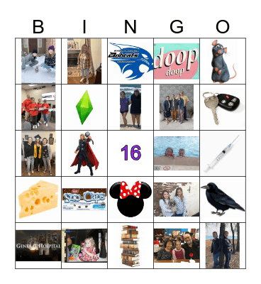 Audrey Birthday Bingo Card