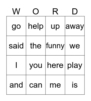 Ms. Wilson & Mrs. LeClair's Word Bingo Card