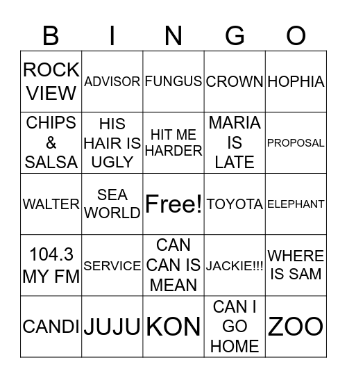 BDC BINGO  Bingo Card
