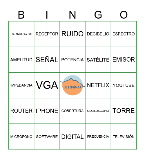 IUN - Instalaciones de Radiocomunicaciones Bingo Card