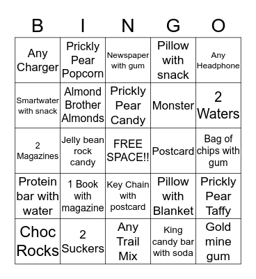 Lobby Bingo Card