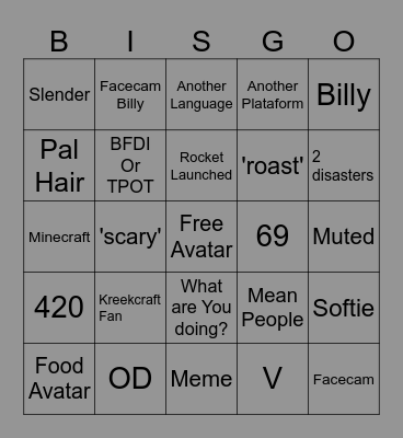 Natural Disasters Bingo Card