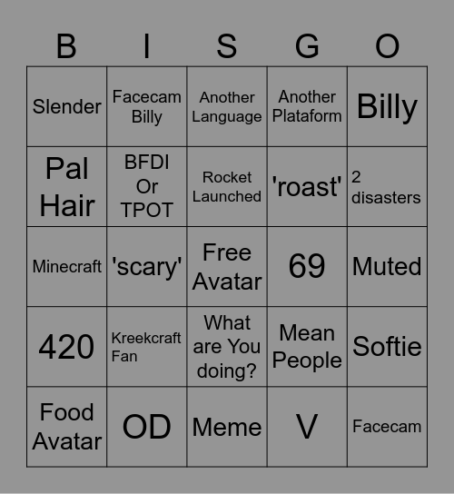 Natural Disasters Bingo Card