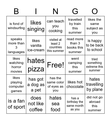 Find Someone Who... Bingo Card