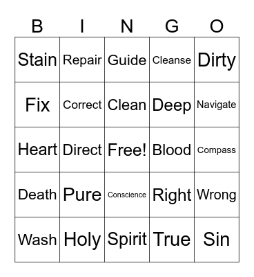 Hebrews 9:14 Bingo Card