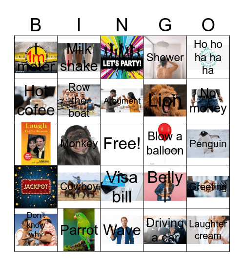 Laughter Wellness Exercises Bingo Card