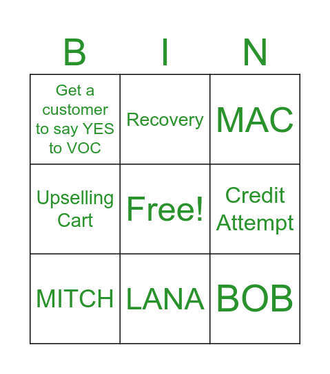 HD BINGO Card