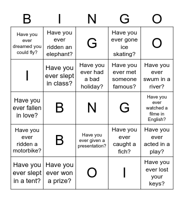 Find someone who... Bingo Card