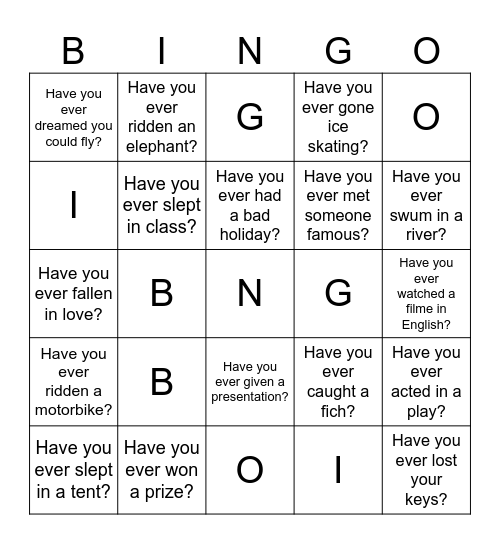Find someone who... Bingo Card