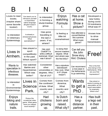 Epi 2023-2025 Bingo Card