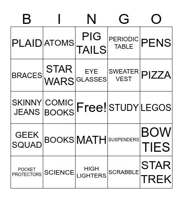 GEEK Bingo Card