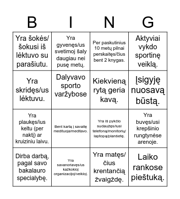 BINGO Card