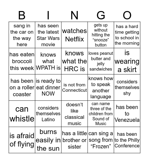 Bingo Card