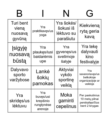 BINGO Card