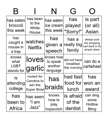 Bingo Card
