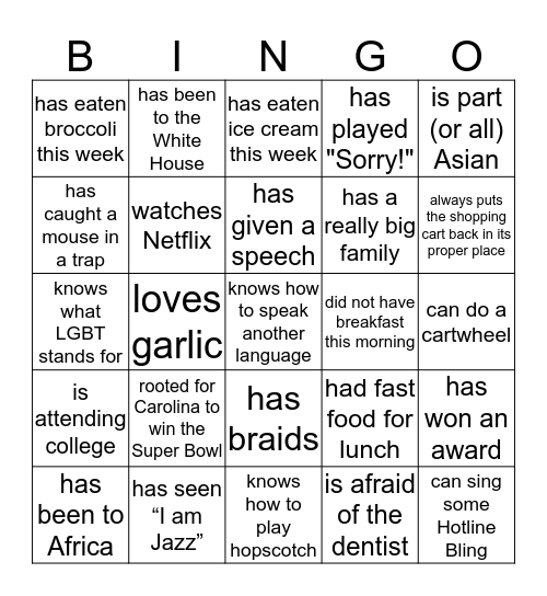Bingo Card