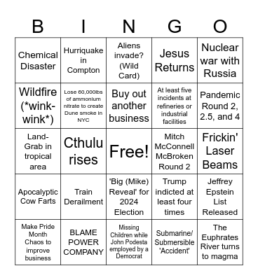 BlackRockalypse Bingo Card