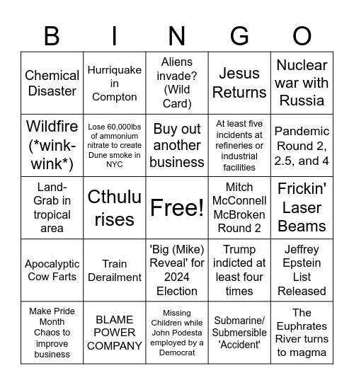 BlackRockalypse Bingo Card