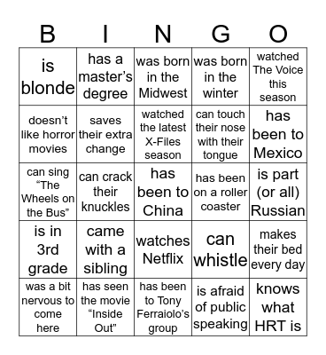 Bingo Card