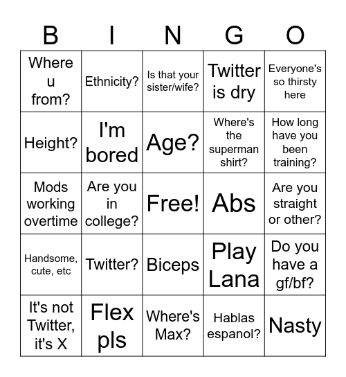 Jesse Lives Bingo Card