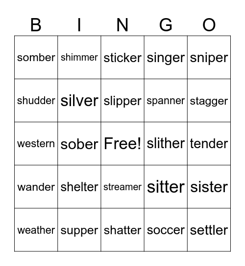 er Bingo Card