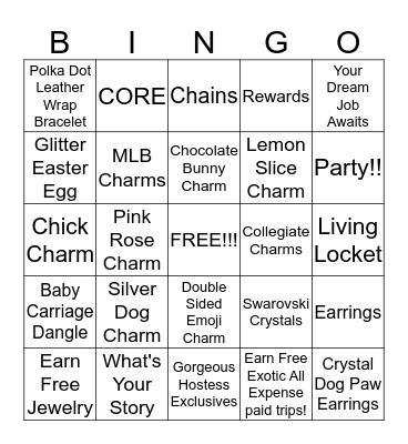 Origami Owl Bingo Card