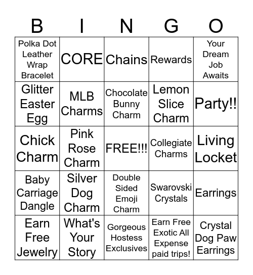 Origami Owl Bingo Card