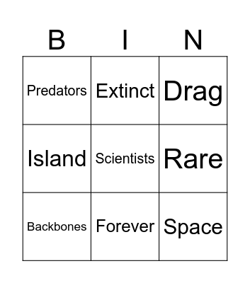 One of a Kind Bingo Card