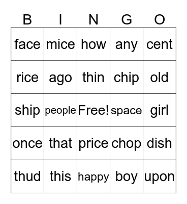 th, soft c BINGO Card