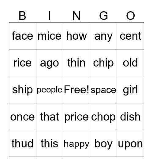 th, soft c BINGO Card