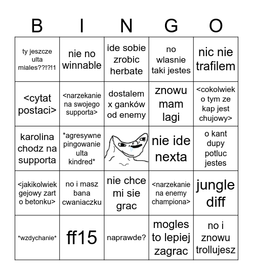MyGlock bingo (extended version) Bingo Card