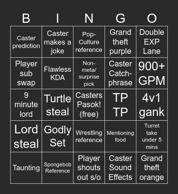 MPL-PH Bingo Card