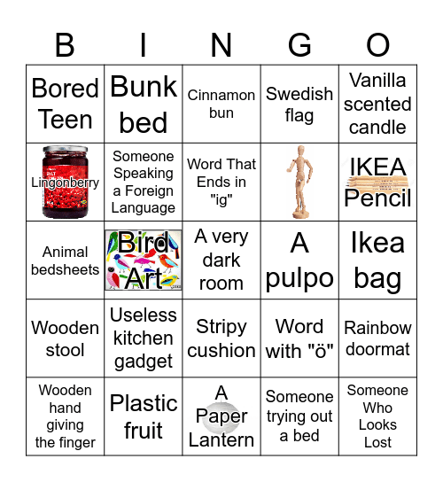IKEA Bingo Card