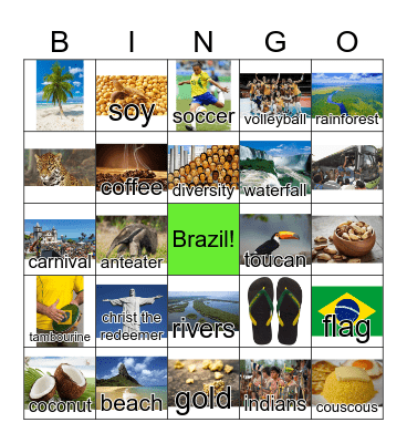 Brazil Week Bingo Card
