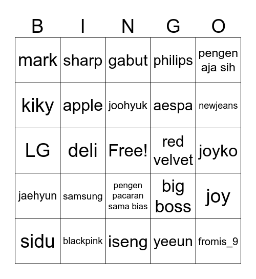 scanofangga Bingo Card