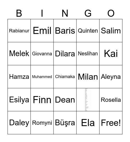 2g bingo Card