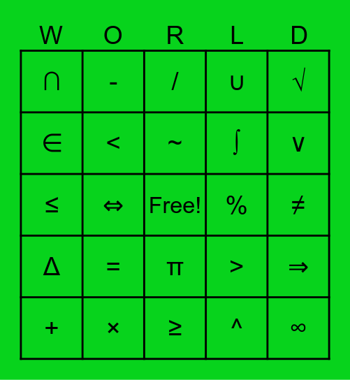 MATHEMATHICS IN THE MODERN Bingo Card