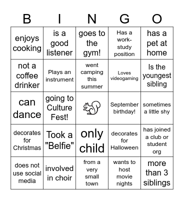 FLY 2023 Bingo Card