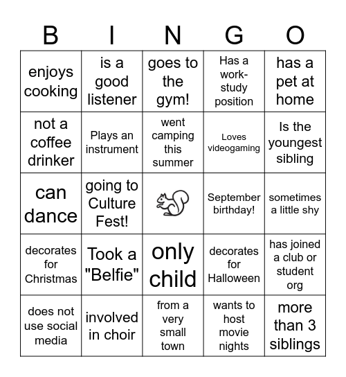 FLY 2023 Bingo Card