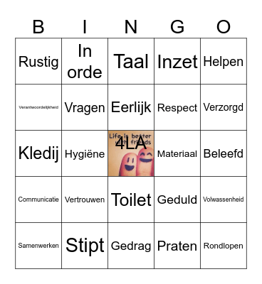 Goede afspraken maakt goed vrienden Bingo Card