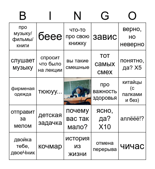 Мельников Bingo Card