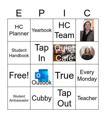 Community Meeting Bingo Card
