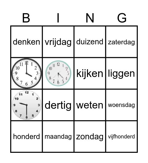 Thema 2.4 Bingo Card