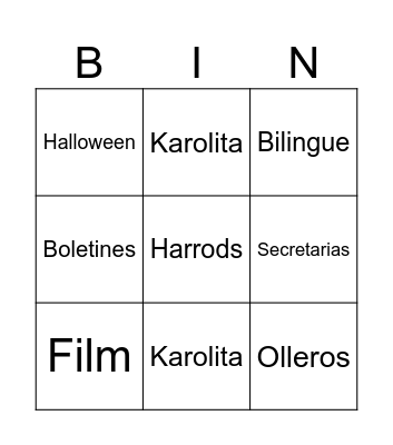 MAESTRO Bingo Card