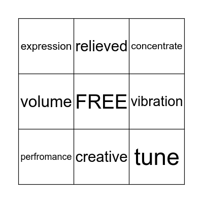 Lesson 12 Vocabulary Bingo Card