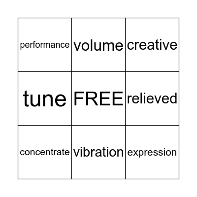 Lesson 12 Vocabulary Bingo Card